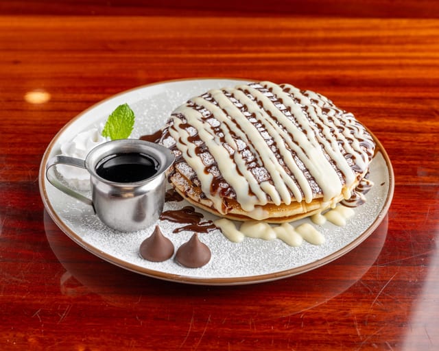 Boston Cream Pie Pancakes.