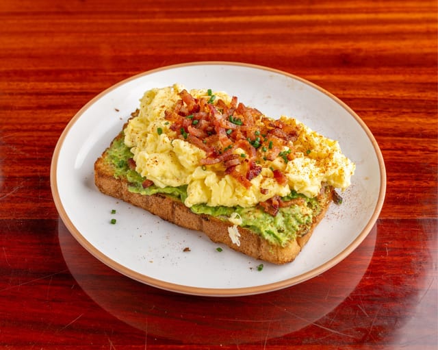 Egg & Bacon Avocado Toast.